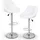TRESKO 2er Set Barhocker Barstuhl 360° Frei Drehbar Sitzhöhenverstellung 60-80cm - Weiß