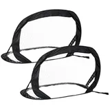 Relaxdays Fußball Pop Up Tore im 2er Set faltbare Fußballtore für den Garten, hbt: 80x120x85 cm, Kindertore mit Tasche, schwarz