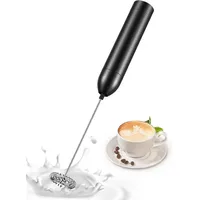 Coonoor Milchaufschäumer Elektrischer Milchaufschäumer Handheld Portable Frother schwarz