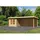Karibu Bastrup 4 6,19 x 2,97 x 2,2 m natur inkl. 4 m Anbau und Rückwand