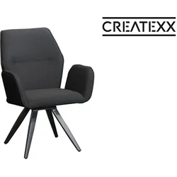 CLEMENTO Walton Dining Sessel Aluminium Createxx - Anthrazite