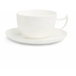 Tea Logic Teetasse Jumbo Epsilon weiß 0,35l Set: Teetasse und Untertasse Porzellan-