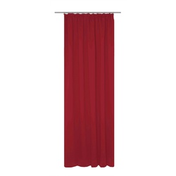 Vorhang WIRTH „Dim out“ Gardinen Gr. 175 cm, Kräuselband, 142 cm, rot Kräuselband nach Maß