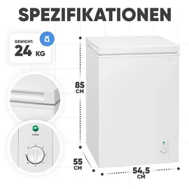 Bomann GT 7355 Tiefkühltruhe Freistehend 100 l D Weiß