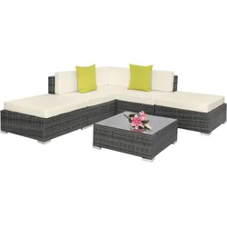 TECTAKE Rattan Lounge mit Aluminiumgestell Paris  
1