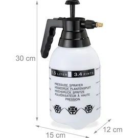 Relaxdays Pumpsprühflasche 1,5 Liter