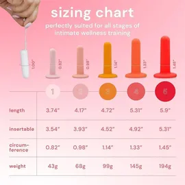 Bodyotics Silikon-Dilatoren für Frauen | 5 abgestufte Größen - Medizinische Vaginaldilatatoren - Beckenboden- & Vaginatraining bei Blasenschwäche