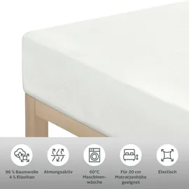 OTTO home Spannbettlaken Jersey-Elasthan 90 x 200 - 180 x 200 cm weiß