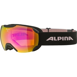 Alpina PHEOS S Q-LITE - Verspiegelte, Kontrastverstärkende Skibrille Mit 100% UV-Schutz Für Erwachsene, black-rose, One Size