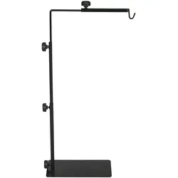 PawHut Reptilien-Lampenständer mit Sockel schwarz 40L x 15B x 95H cm
