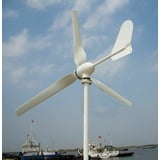 Genway 1000W Windkraftanlage Generator 12V 24V 48V Horizontal Windturbine Hocheffizient Windgenerator 3 Blatt Windmühle mit MPPT Laderegler