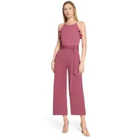 Vera Mont Overall "Damen mit Volant", Damen, Gr. 38, Normalgrößen, sweet bloom, Obermaterial: 95% Polyester, 5% Elasthan. Futter: 100% Polyester, festlich, figurumspielend, amerikanischer Ausschnitt, Overalls Overall, Bindeband