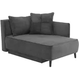 JOB Recamiere Cord 2-Sitzer Grau