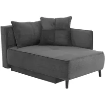 JOB Recamiere Cord 2-Sitzer Grau