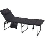 Crespo Air-Deluxe Dreibeinliege 205 x 68 x 109 cm schwarz