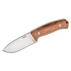 Lionsteel Hunting fix knife with NIOLOX blade Santos wood handle, leather sheath M3 ST
