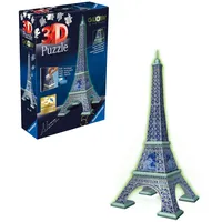 Ravensburger Puzzle Eiffelturm Glow-in-the-Dark Edition - Das Wahrzeichen aus Paris, nachleuchtend, Eiffelturm Modell - ab 10 Jahren