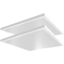 ETC Shop Led Einbaustrahler flach Led Einbaupanel quadratisch Einbau Deckenstrahler Led Deckenleuchte weiß, Aluminium, 36w 4320lm Tageslichtweiß, Lxbxh 59,5x59,5x3,3 cm, 2er Set