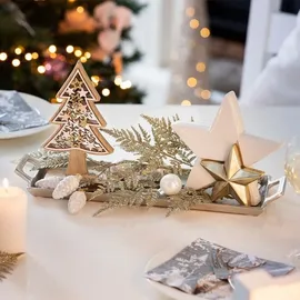 Kaemingk Weihnachtsbaumkugeln Glas 3,5 cm 16 Stück weiß