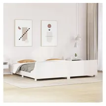 vidaXL Massivholzbett 180 x 200 cm Weiß
