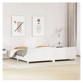 vidaXL Massivholzbett 180 x 200 cm Weiß