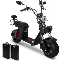Rolektro Rolektro, E-Chopper 45, Schwarz, 45 km/h, 2 x 60V-25,6Ah Lithium-Akku, 3000 Watt - Schwarz