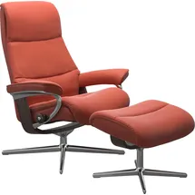 Stressless Relaxsessel STRESSLESS "View", braun (henna), B:82cm H:109cm T:81cm, Sessel, Relaxsessel, mit Cross Base, Größe S, M & L, Holzakzent Wenge