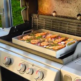 Grillrost.com Das Original Griddle 550 cm x 386 cm rostfrei Silber