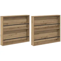vidaXL Magazinregal 2 pcs Artisan-Eiche 80 x 12 x 70 cm Holzwerkstoff