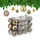 Relaxdays Weihnachtskugeln im 50er Set, glitzernde, Matte & glänzende Christbaumkugeln, Kunststoff, ∅ 3, 4 & 6 cm, Gold