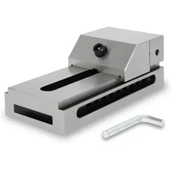 EBERTH Niederzugschraubstock 125 mm, Spannweite 160 mm, aus robustem Stahl, professioneller Präzisionsschraubstock für Werkstatt und Feinarbeiten