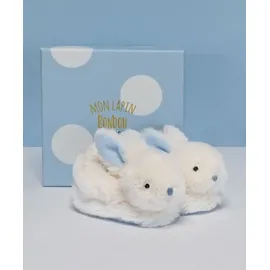 Doudou et Compagnie DC1309 Coffret chaussons bleu lapin Bonbon