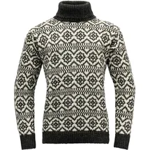 Devold of Norway Hoddevik Wool High Neck Anthracite / Offwhite M