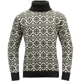 Devold of Norway Hoddevik Wool High Neck Anthracite / Offwhite M
