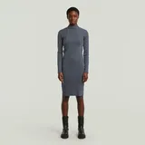 G-Star Washed Slim Rib Kleid Blau L