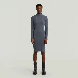 G-Star Washed Slim Rib Kleid Blau L