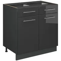Vicco Schubladenschrank Fame-Line 80 x 80 x 82 cm Grau