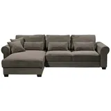 Uno Ecksofa beidseitig montierbar Angelina groß & braun ¦ Maße (cm): B: 318 H: 92 T: 197.0