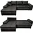 luma-home Ecksofa Schwarz & 18016