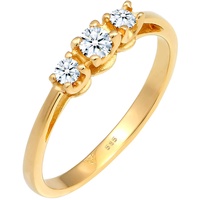 Elli DIAMORE Ring Damen Verlobung Edel Trio Diamant 0.23 ct. 585 Gelbgold