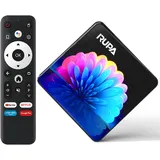 RUPA Android TV Box 13.0, 2025 8K Neueste Android Box mit RAM 4GB ROM 64GB WiFi6 Enternet 10/100M Bluetooth 5.0 USB3.0 Unterstützt 3D HD Cast Screen TV Box