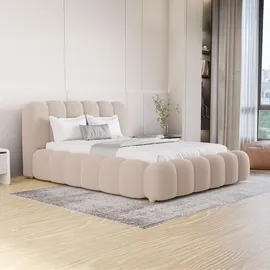 Juskys Catania 140 x 200 cm Beige inkl. Matratze