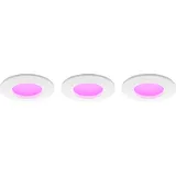 Philips Hue White & Color Ambience Slim Recessed 90mm 3er Pack Smarter Deckenspot kalt-warmweiß und Farbe