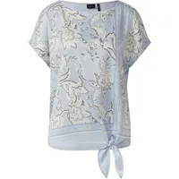 s.Oliver Blusenshirt mit U-Boot-Ausschnitt und Bindedetail Blau 38