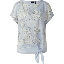 s.Oliver Blusenshirt mit U-Boot-Ausschnitt und Bindedetail Blau 38