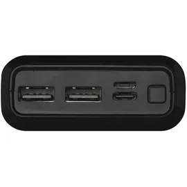 EMOS - ALPHA 10S Powerbank 20 000 mAh - externer Akku mit Passthrough - 2 USB-A-Ausgänge, 1 micro-USB-Eingang - inkl. 2 USB-Datenkabel - auto ON/OFF - für iPhone, iPad, Smartphone, Tablet - schwarz