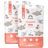 Mama Bear Amazon-Marke: Mama Bear Disney Ultra Dry Windeln Größe 1 (2-5 kg) - MONATSBOX, Weiß, 96 Stück (2 Packungen mit 48)