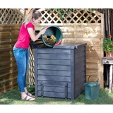 GARANTIA »Thermo-Wood« Komposter 600 l mit Bodengitter anthrazit-braun