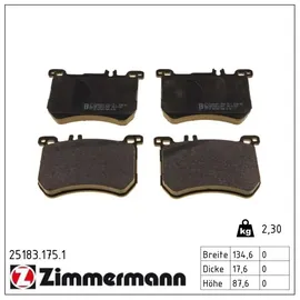 ZIMMERMANN Bremsbelagsatz, Scheibenbremse