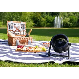 Unold Akkuventilator Outdoor Ø18,5 cm 10W inkl. Licht schwarz